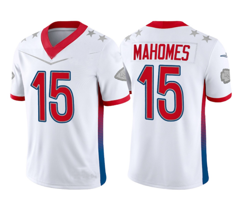 KC.Chiefs #15 Patrick Mahomes White 2022 Pro Bowl Vapor Untouchable Stitched Limited Jersey American Football Jerseys - Main View