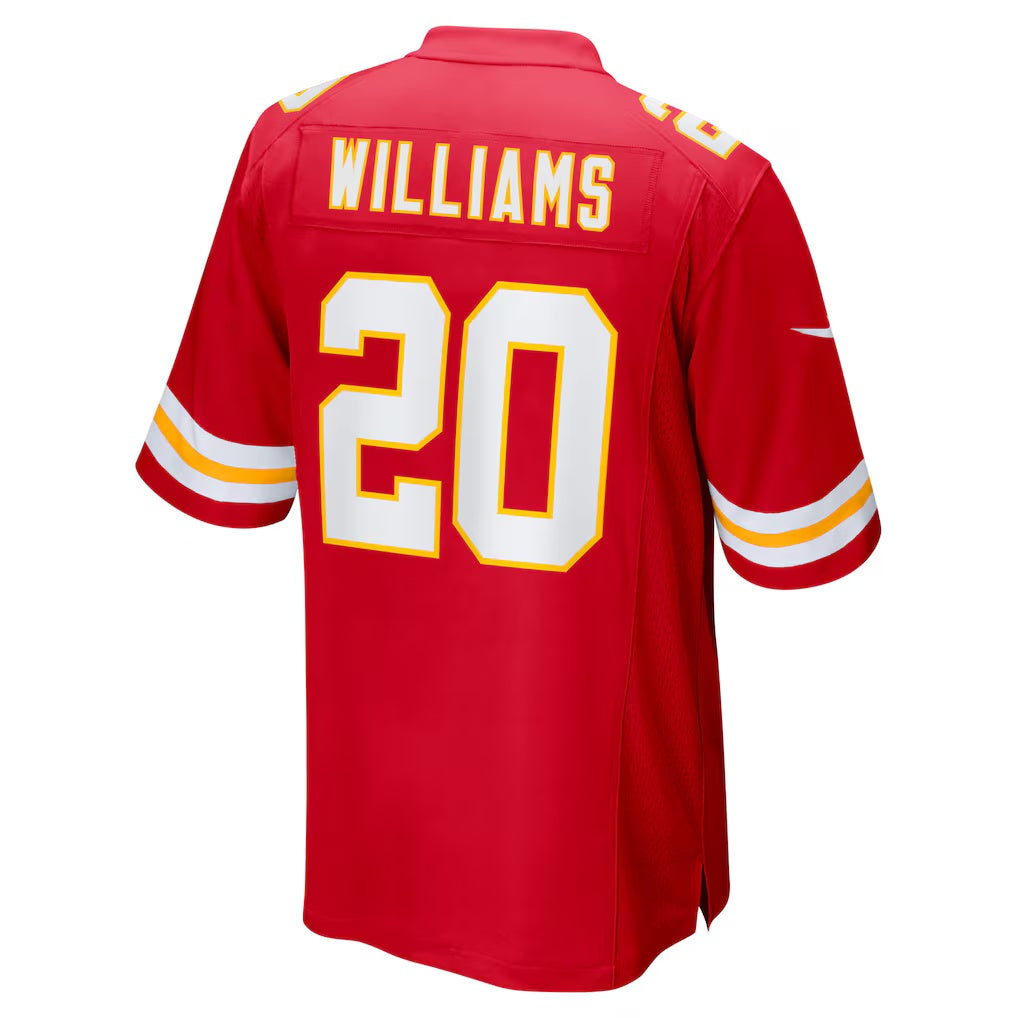 KC.Chiefs #20 Nohl Williams Red Team Game Stitched American Football Jerseys - Main View
