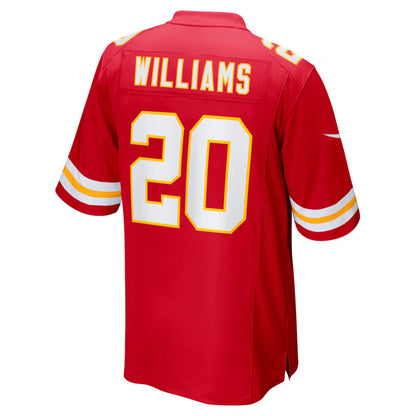 KC.Chiefs #20 Nohl Williams Red Team Game Stitched American Football Jerseys - Main View