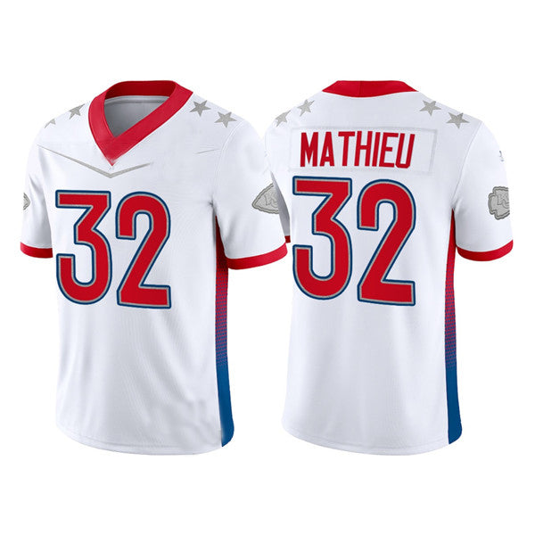 KC.Chiefs #32 Tyrann Mathieu 2022 White Pro Bowl Stitched Jersey American Football Jerseys - Main View