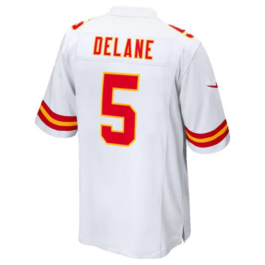 KC.Chiefs #5 Mansoor Delane White Game Stitched American Football Jerseys - Main View