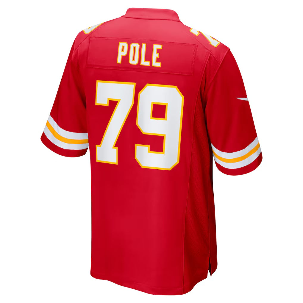 KC.Chiefs #79 Esa Pole Red Team Game Stitched American Football Jerseys - Main View
