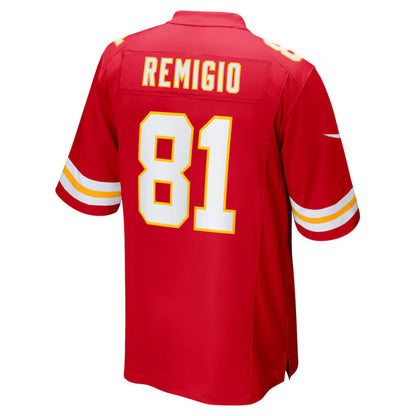 KC.Chiefs #81 ikko Remigio Red Team Game Stitched American Football Jerseys - Main View
