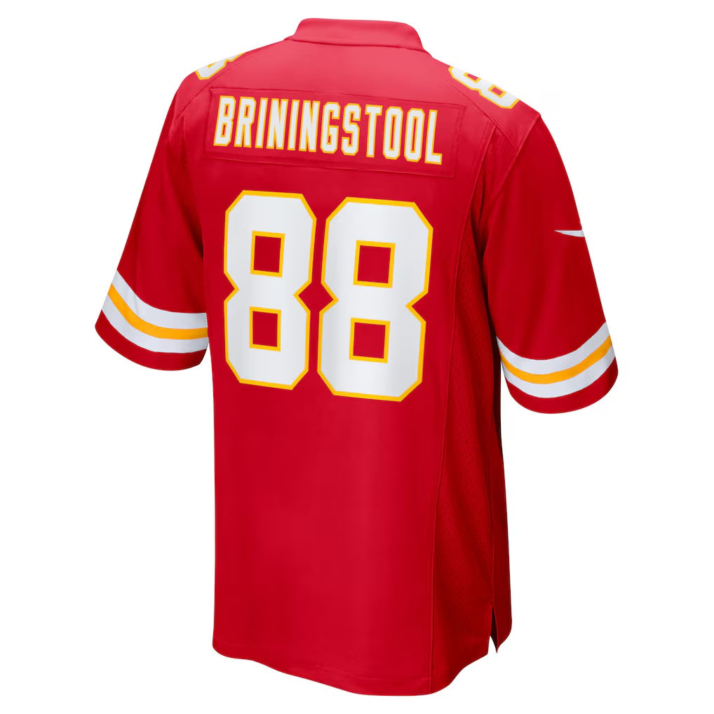 KC.Chiefs #88 Jake Briningstool Red Team Game Stitched American Football Jerseys - Main View