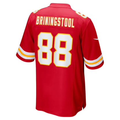 KC.Chiefs #88 Jake Briningstool Red Team Game Stitched American Football Jerseys - Main View