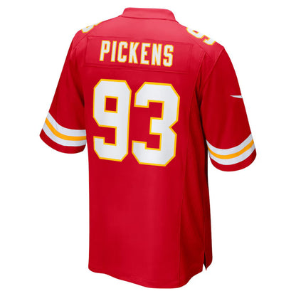 KC.Chiefs #93 Zacch Pickens Red Team Game Stitched American Football Jerseys - Main View