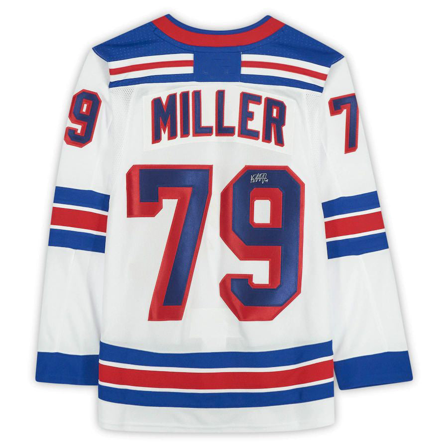 NY.Rangers #79 K'Andre Miller Rangers Fanatics Authentic Autographed 2020-21 Reverse Retro White Stitched American Hockey Jerseys - Main View