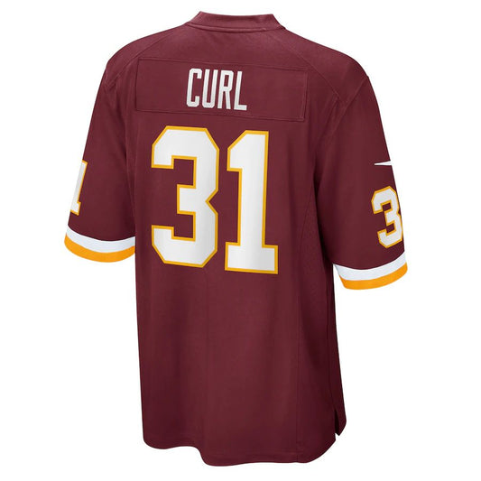 W.Football Team #31 Kamren Curl Burgundy Game Player Jersey Stitched American Football Jerseys - Main View