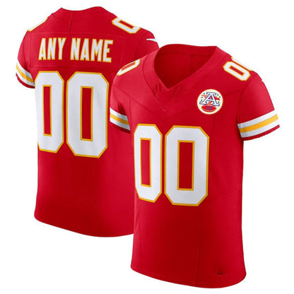 Custom KC. Chiefs Red Scarlet Vapor F.U.S.E. Elite  Jersey Stitched American Football Jerseys - Main View