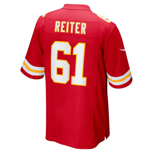 KC.Chiefs #61 Austin Reiter Red Game Player Jersey Stitched American Football Jerseys - Main View