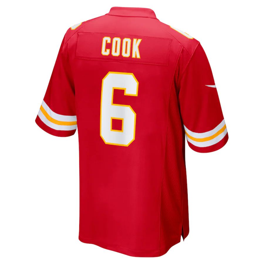 KC.Chiefs #6 Bryan Cook Red Game Player Jersey Stitched American Football Jerseys - Main View