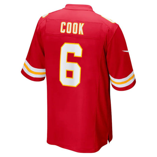 KC.Chiefs #6 Bryan Cook Red Game Player Jersey Stitched American Football Jerseys - Main View