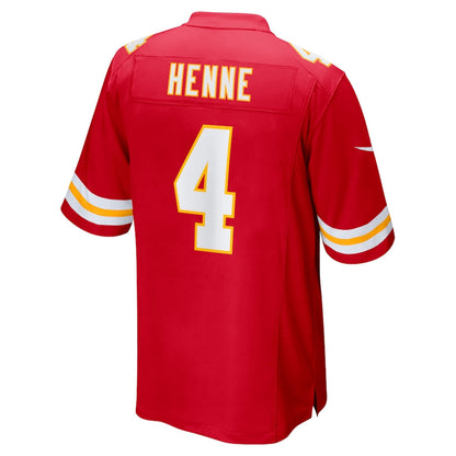KC.Chiefs #4 Chad Henne Red Game Jersey Stitched American Football Jerseys - Main View