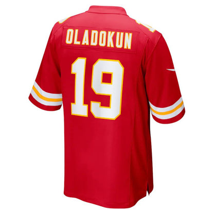 KC.Chiefs #19 Chris Oladokun Red Game Player Jersey Stitched American Football Jerseys - Main View