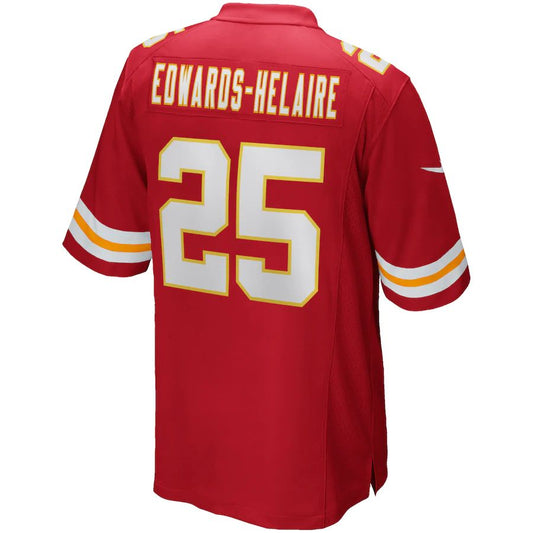 KC.Chiefs #25 Clyde Edwards-Helaire Red Game Jersey Stitched American Football Jerseys - Main View
