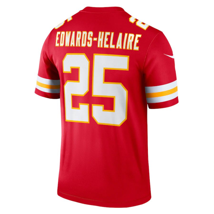KC.Chiefs #25 Clyde Edwards-Helaire Red Legend Jersey Stitched American Football Jerseys - Main View
