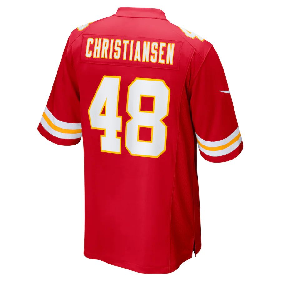 KC.Chiefs #48 Cole Christiansen Red Game Player Jersey Stitched American Football Jerseys - Main View