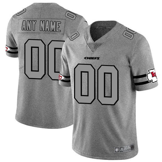 Custom KC.Chiefs 2019 Gray Gridiron Gray Vapor Untouchable Limited Jersey American Stitched Jersey Football Jerseys - Main View