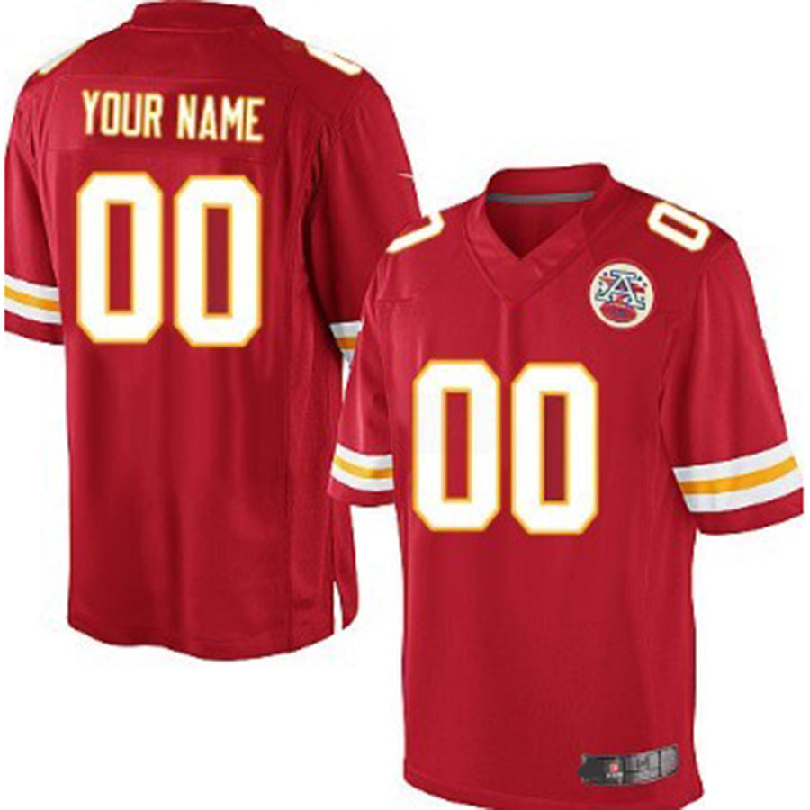 Custom KC.Chiefs  Red Game Jersey American Stitched Jersey Football Jerseys - Main View