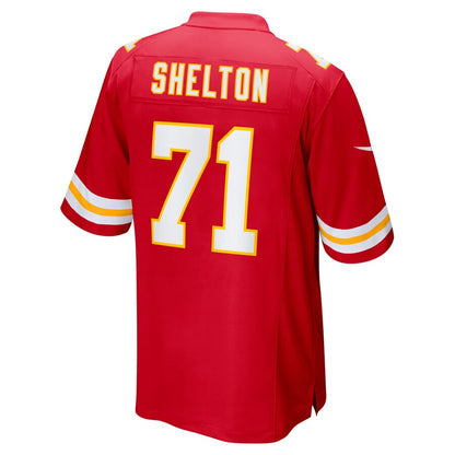 KC.Chiefs #71 Danny Shelton Red Game Player Jersey Stitched American Football Jerseys - Main View