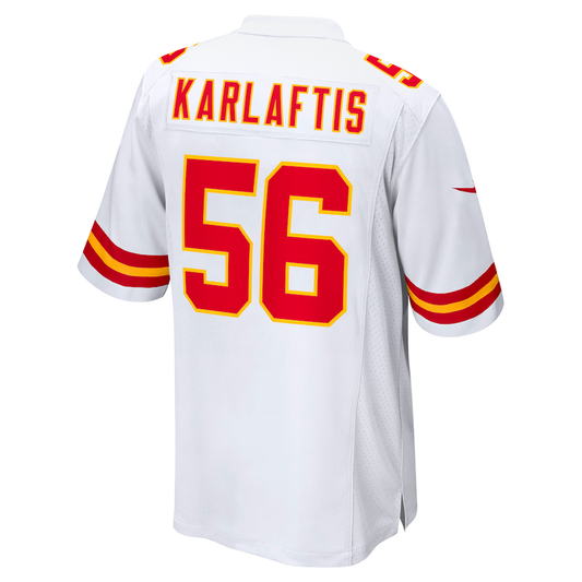 KC.Chiefs #56 George Karlaftis White Away Game Player Jersey Stitched American Football Jerseys - Main View