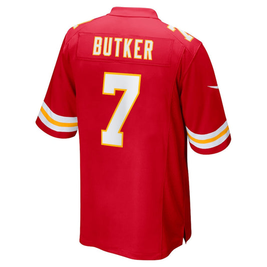 KC.Chiefs #7 Harrison Butker Red Game Jersey Stitched American Football Jerseys - Main View