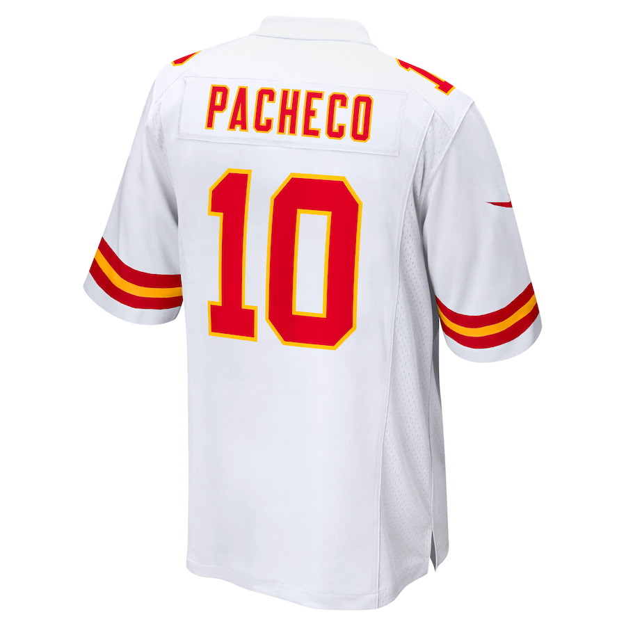 KC.Chiefs #10 Isiah Pacheco White Away Game Player Jersey Stitched American Football Jerseys - Main View