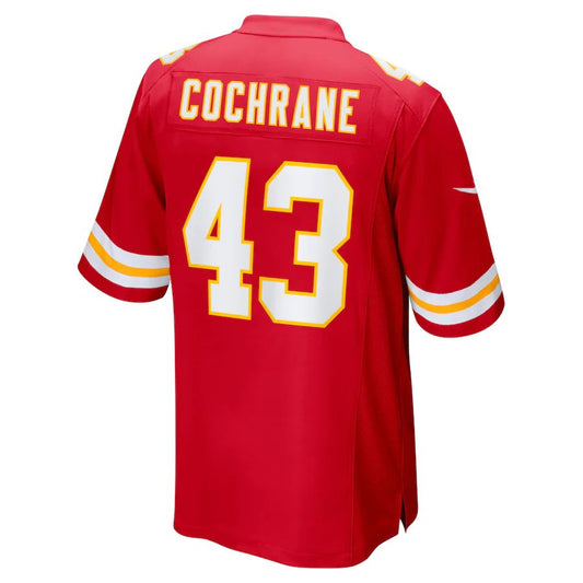 KC.Chiefs #43 Jack Cochrane Red Game Player Jersey Stitched American Football Jerseys - Main View