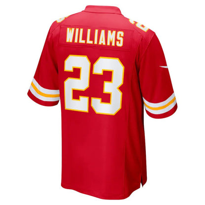 KC.Chiefs #23 Joshua Williams Red Game Player Jersey Stitched American Football Jerseys - Main View
