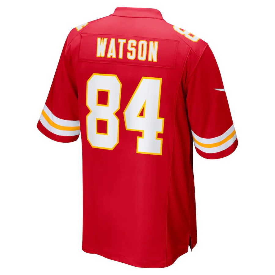 KC.Chiefs #84 Justin Watson Red Game Player Jersey Stitched American Football Jerseys - Main View