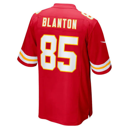 KC.Chiefs #85 Kendall Blanton Red Game Player Jersey Stitched American Football Jerseys - Main View