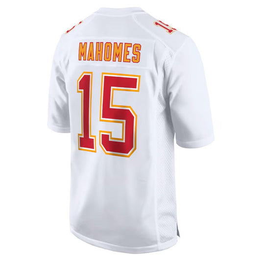 KC.Chiefs #15 Patrick Mahomes White Fashion Game Football Jerseys - Main View