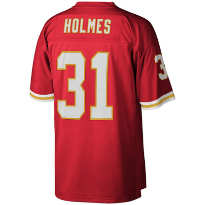 KC.Chiefs #31 Priest Holmes Mitchell & Ness Red 2002 Legacy Replica Jersey Stitched American Football Jerseys - Main View