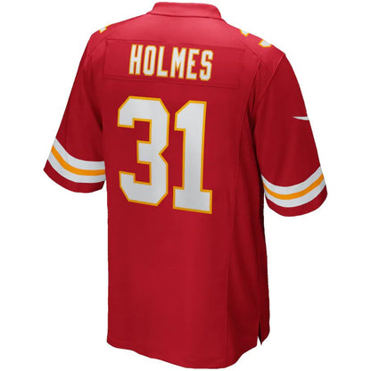 KC.Chiefs #31 Priest Holmes Red Game Retired Player Jersey Stitched American Football Jerseys - Main View
