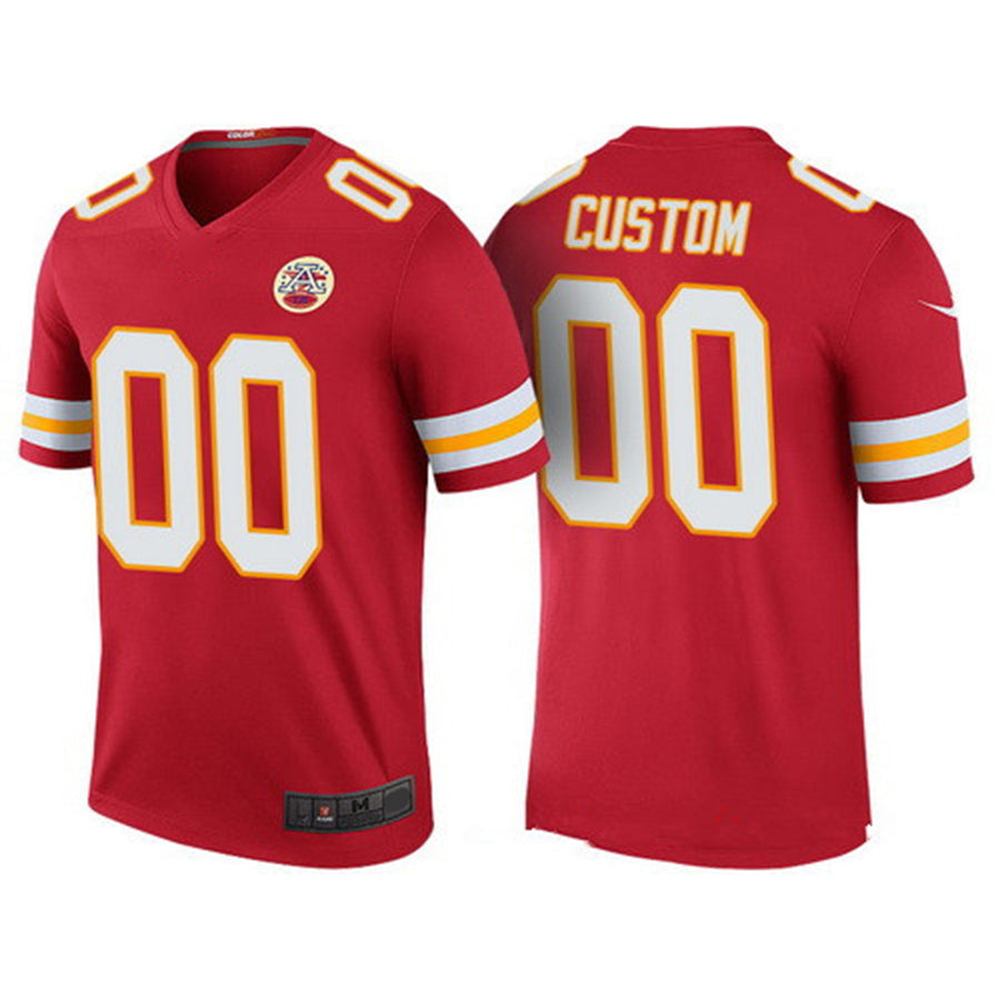 Custom KC.Chiefs  Red Color Rush Legend Limited Jersey American Stitched Jersey Football Jerseys - Main View