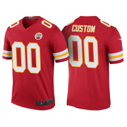 Custom KC.Chiefs  Red Color Rush Legend Limited Jersey American Stitched Jersey Football Jerseys - Main View