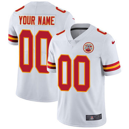 Custom KC.Chiefs  Road White Vapor Untouchable Limited Jersey American Stitched Jersey Football Jerseys - Main View