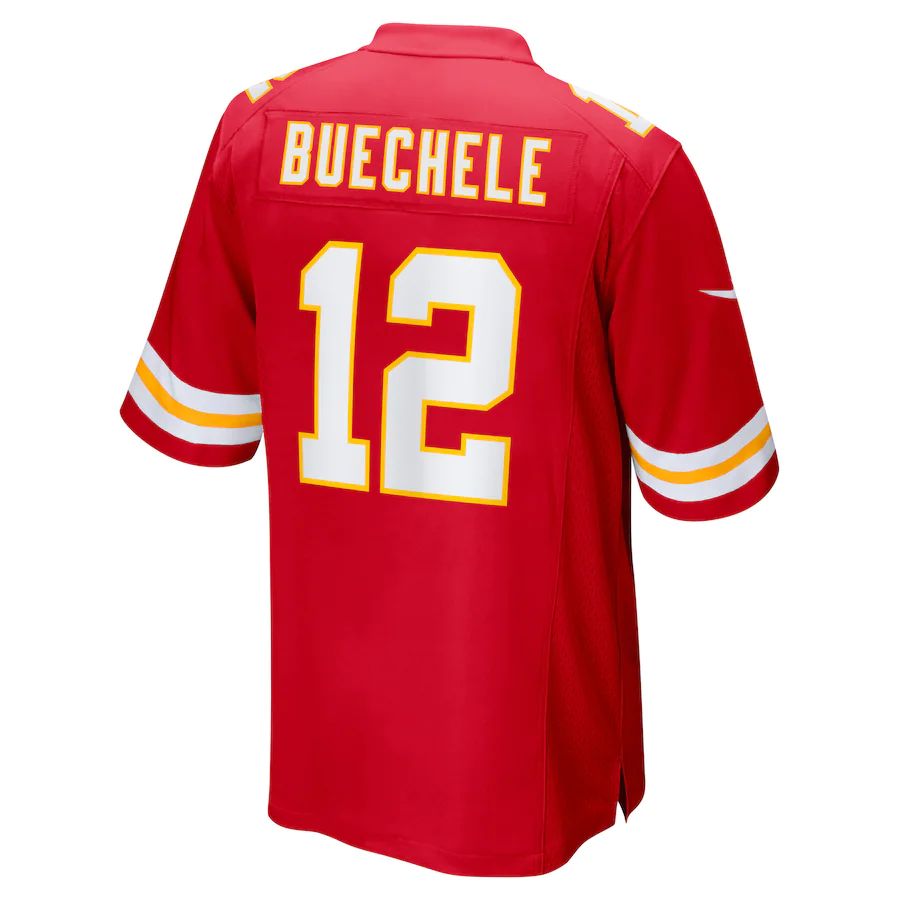 KC.Chiefs #12 Shane Buechele Red Game Player Jersey Stitched American Football Jerseys - Main View