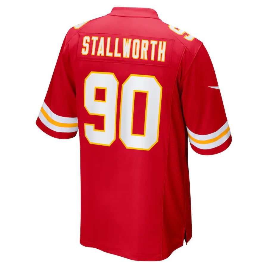 KC.Chiefs #90 Taylor Stallworth Red Game Player Jersey Stitched American Football Jerseys - Main View