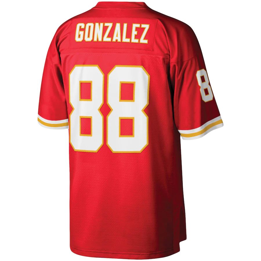KC.Chiefs #88 Tony Gonzalez Mitchell & Ness Red 2004 Legacy Replica Jersey Stitched American Football Jerseys - Main View