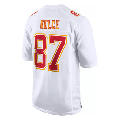 KC.Chiefs #87 Travis Kelce Fashion White Game Football Jerseys - Main View