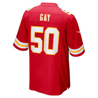 KC.Chiefs #50 Willie Gay Red Game Jersey Stitched American Football Jerseys - Main View