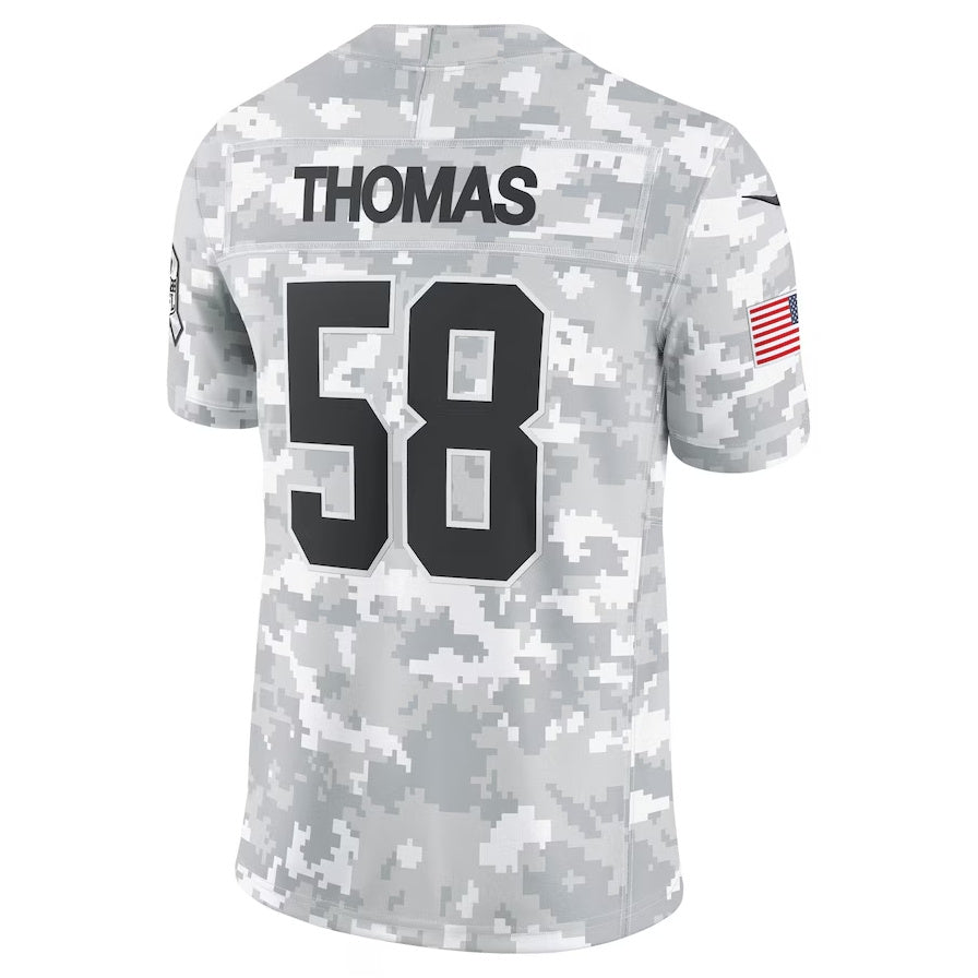 KC.Chiefs #58 Derrick Thomas Arctic Camo 2024 Salute to Service Limited Stitched American Football Jerseys - Main View