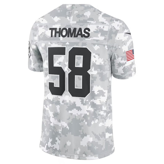 KC.Chiefs #58 Derrick Thomas Arctic Camo 2024 Salute to Service Limited Stitched American Football Jerseys - Main View