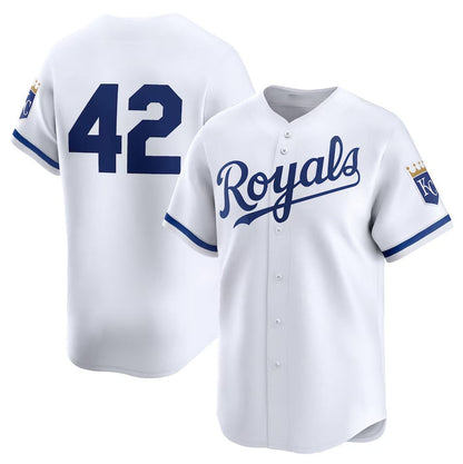 Kansas City Royals 2024 #42 Jackie Robinson Day Home Limited Jersey  White Stitches Baseball Jerseys