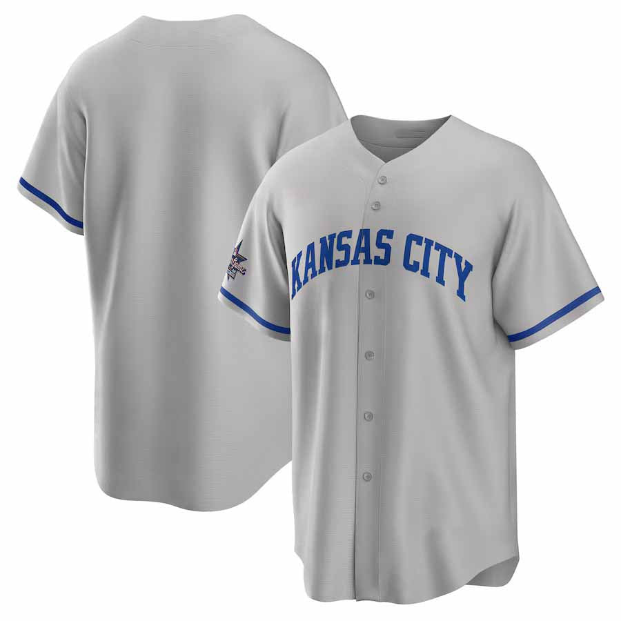 Kansas City Royals 2025 All-Star Game Away Replica Jersey - Gray Stitched Baseball Jersey - Main View
