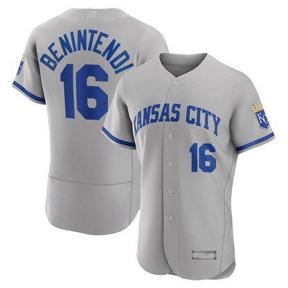 Kansas City Royals #16 Andrew Benintendi Gray 2022 Road Authentic Player Jersey Baseball Jerseys - Main View