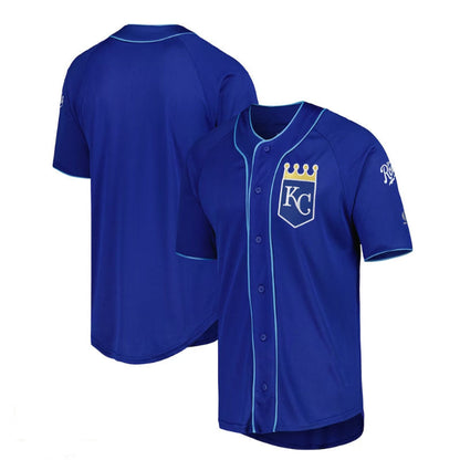Kansas City Royals Button-Up Baseball Jersey - Royal Baseball Jerseys - Main View