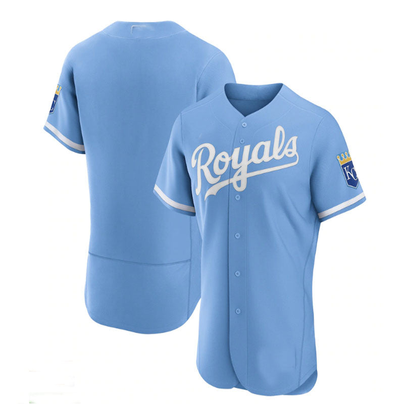 Kansas City Royals 2022 Alternate Authentic Jersey - Light Blue Baseball Jerseys - Main View