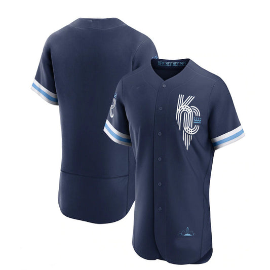Kansas City Royals 2022 City Connect Authentic Jersey - Navy Baseball Jerseys - Main View